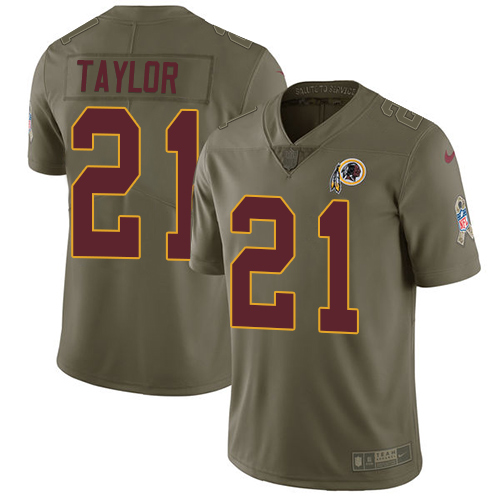 Nike Redskins #21 Sean Taylor Olive Men's Stitched NFL Limited Salute to Service Jersey